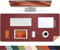 Desk Mat 31.5" x 17" Leather Desk Pad Protector by AFIING