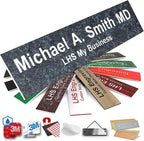 Engraved Door Signs for Office Personalized Mojave Plastic Door Plaque White by LHS+My+Business