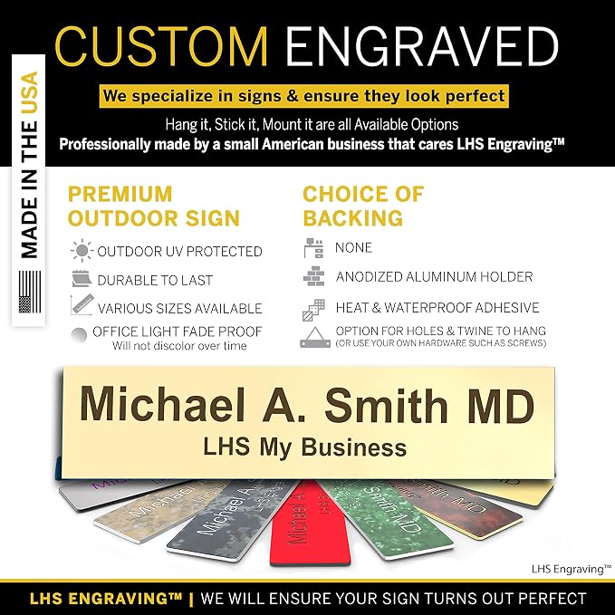 Custom Name Plate with Choice of Mounting - Image 2