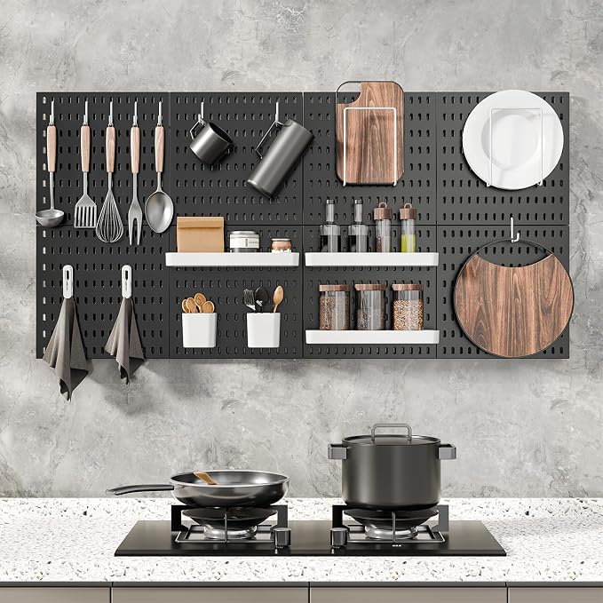MULSAME Pegboard Combination Kit, 25.2" x 50.4" Wall Mounted Storage Set - Image 3