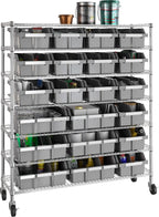 Seville Classics Heavy Duty NSF Bin Rack Solid Steel Wire Shelving Storage Unit - Image 2