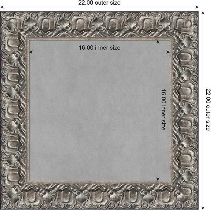 Amanti Art Silver Framed Magnetic Board 22x22 Small Vision Board - Image 4