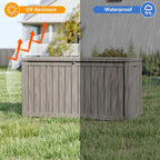 Yardgrace 150 Gallon Outdoor Storage Box Waterproof, Resin Deck Boxes - Image 2