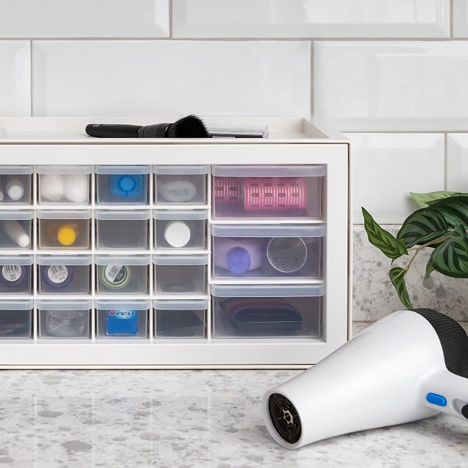 IRIS USA Plastic Drawer Storage Organizer, 26-Drawer Teacher Toolbox Bead Small - Image 9