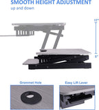 Rocelco 37.5" Height Adjustable Standing Desk Converter - Image 2