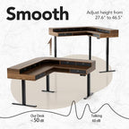 HUANUO 65.5" × 57.6" Electric L Shaped Standing Desk - Image 7