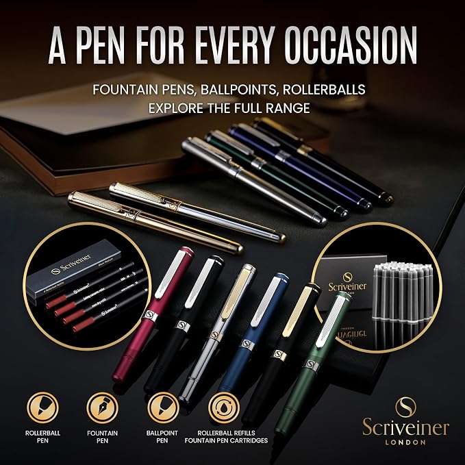 Scriveiner Deep Crimson Red Fountain Pen - Image 6