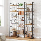 NUMENN 6-Tier Bookshelf Triple Column Bookcase by NUMENN