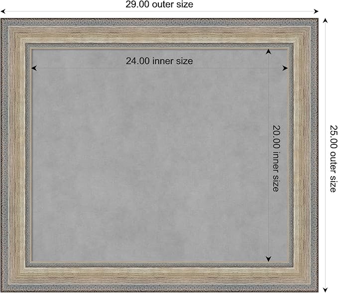 Amanti Art Silver Framed Magnetic Board 25x29 Medium Vision Board - Image 3