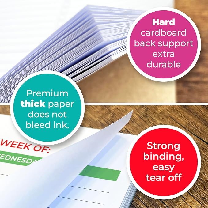 Weekly Planner Notepad, Weekly To Do List Notepad, Tear Off Undated Weekly - Image 5