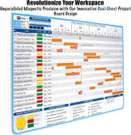PMXBOARD Gantt Chart Project Whiteboard Kit | 668 Magnetic Pieces and Easel | - Image 9