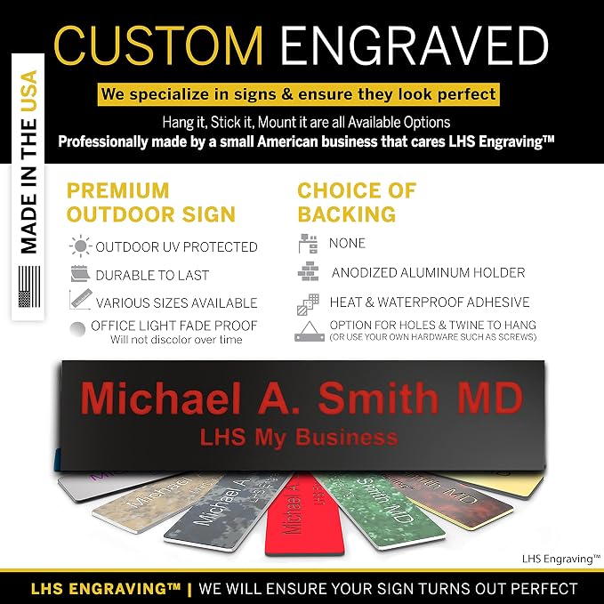 Custom Name Plate with Choice of Mounting - Image 2