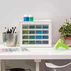 IRIS USA Small Drawer Organizer Storage, 16-Drawer Craft Cabinet - Image 2