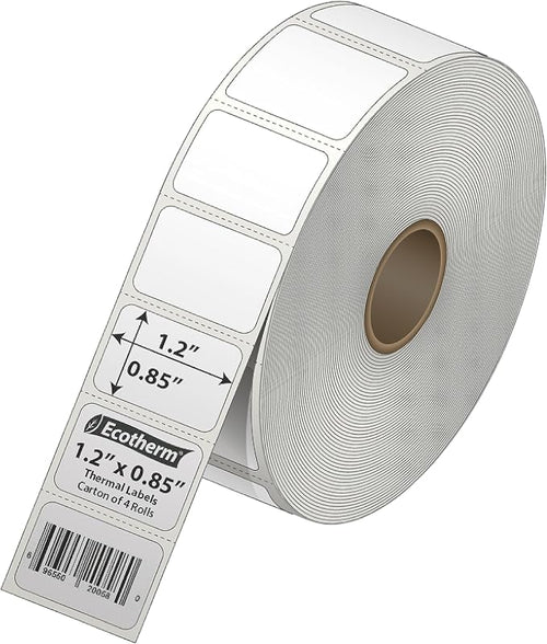 1.2" x .85" Thermal Labels | 4 Rolls | 8800 Labels | fits Zebra, Offnova - Image 2