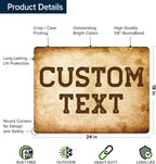 Custom Sign, Custom Street Sign, 11 Font Colors, 13 Font Styles, 4 Hole Options - Image 6