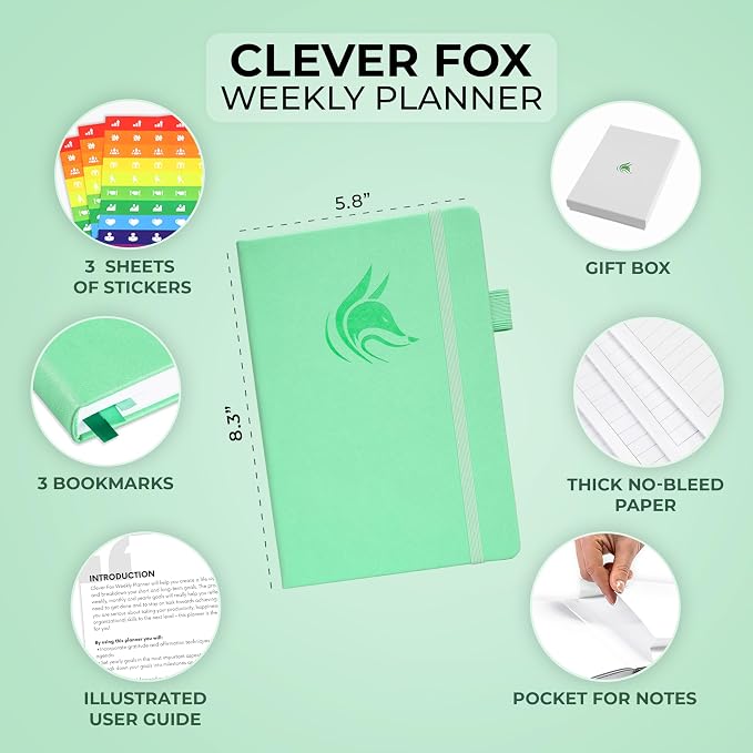 Clever Fox Planner – Undated Weekly & Monthly Planner - Image 2