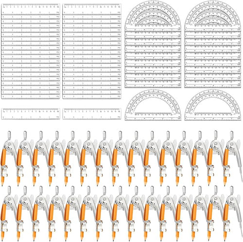 120 Pieces Geometry Math Set Compass by MOTOTO
