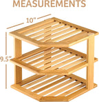 RoyalHouse Bamboo 3-Tier Corner Shelf Organizer - Image 3