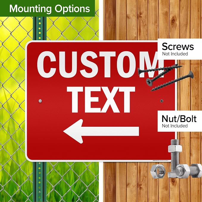 Custom Arrow, Custom Directional Sign, Left Arrow, 24x30 Inches, 3M EGP - Image 5