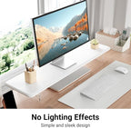 AFOOYO Monitor Stand Riser, 31.5-Inch LED Light Wood Computer Monitor Stand - Image 2