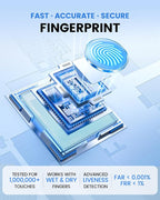 NGTeco Fingerprint & PIN Biometric Time Clock, Standalone Punch Machine - Image 6