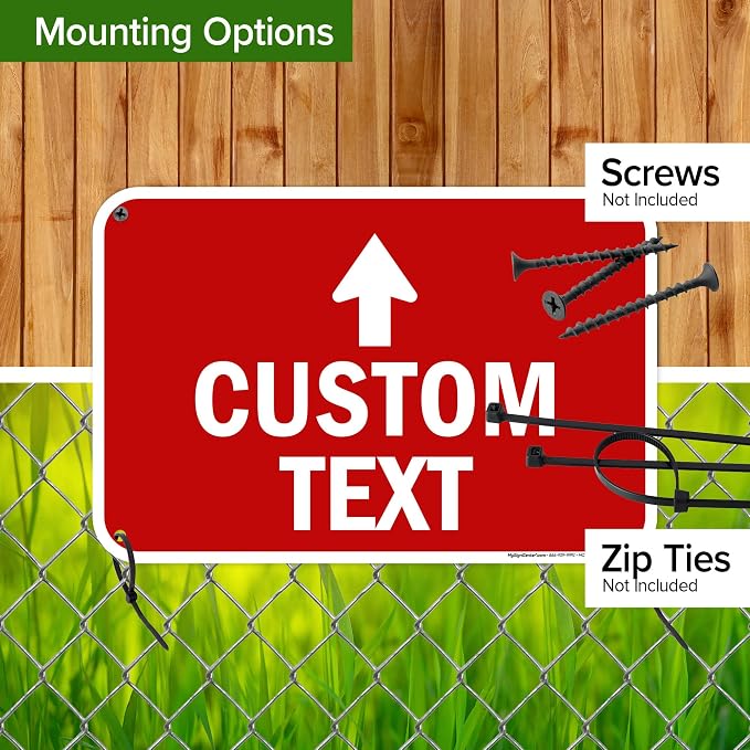 Custom Arrow, Custom Directional Sign, Up Arrow, 12x18 Inches, 55 mil thick - Image 5
