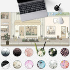 Cute Desk Mat Kawaii Mousepad Bunny and Bear Cute Anime Japanese Street Pastel - Image 2