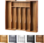 oridom Expandable Acacia Kitchen Drawer Organizer by oridom