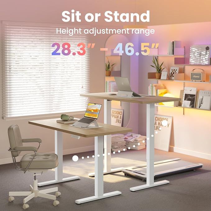 HUANUO Electric Standing Desk, 55 x 24 Inch Height Adjustable Computer Desk - Image 4