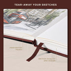Beechmore Books A3 Sketchbook – 11.7x16.5 Premium Vegan Leather Bound Large - Image 6