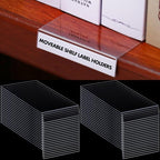 Containlol 50 Pcs Moveable Shelf Label Holders by Containlol