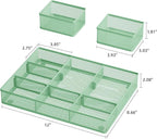 Marbrasse 3 Packs Desk Drawer Organizers, Metal Mesh Dividers - Image 3