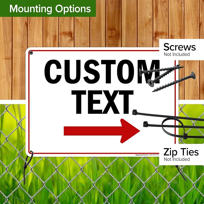 Custom Arrow, Custom Directional Sign, Right Arrow, 10x14 Inches, 55 mil thick - Image 5