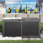 EasyUp 120 Gallon Deck Boxes Waterproof, Outdoor Large Storage Boxes - Image 4