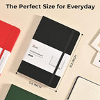 SUIN Lined Journal Notebooks for Work, School & Journaling – Black Hardcover - Image 3