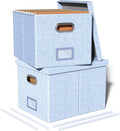 2 Pack File Storage Organizer, Filing Box, Portable File Box by Oterri