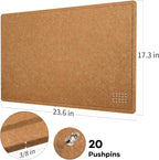 Bulletin Board, 24 x 18 inches Felt Board Decorative Pin Board, Cork Board - Image 5