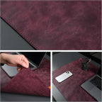 TORONATA Jersey Genuine Calfskin Leather Desk Pad, Office Desk Mat - Image 6