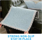 MINJIATEX Couch arm Covers, Non-Slip lace Sofa arm Covers Set of 2 Washable - Image 4