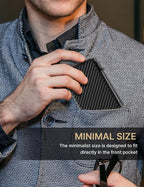 typecase Mens Wallet Card Holder: Pop Up Aluminum Case, Genuine Leather - Image 6