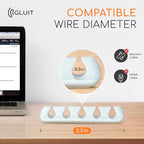GLUIT Adhesive Desktop Cable Organizer Versatile Cord Holders Wire Clips and - Image 4