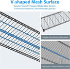 Homdox 5 Tier Heavy Duty Metal Wire Shelving - Image 9