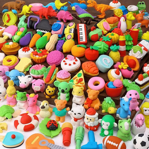 150 Pack Animal Erasers for Kids Puzzle Pencil Erasers 3D Mini Eraser Toys for by UMIKU
