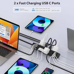 40W Fast Charging Station, Desk Clamp Power Strip 20W USB C, 8 Outlets - Image 3