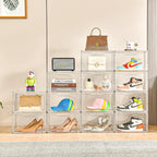 KOKOIN Magnetic Acrylic Clear Shoe Boxes – 360° Transparent Stackable Sneaker - Image 7