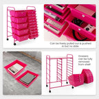 HAPPYGRILL 15-Drawer Rolling Cart, Storage Carts - Image 4