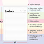 To Do List Notepad A5 Size Daily To Do List Planner, Productivity Planner - Image 6