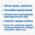 ALVIN Cross Section Graph Paper Pad 50 Sheets 17" x 22" Model 1422-12 Acid-Free - Image 3