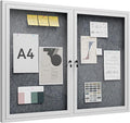 48"x36" Lockable Enclosed Bulletin Board, Outdoor Flet Weather-Resistant by Unknown