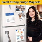 VNDUEEY 16 Pack Blue Fridge Magnets, Refrigerator Magnet Whiteboard Magnets - Image 2